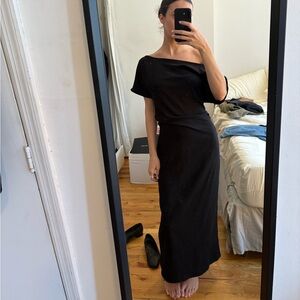 Elegant Black Off-Shoulder Dress